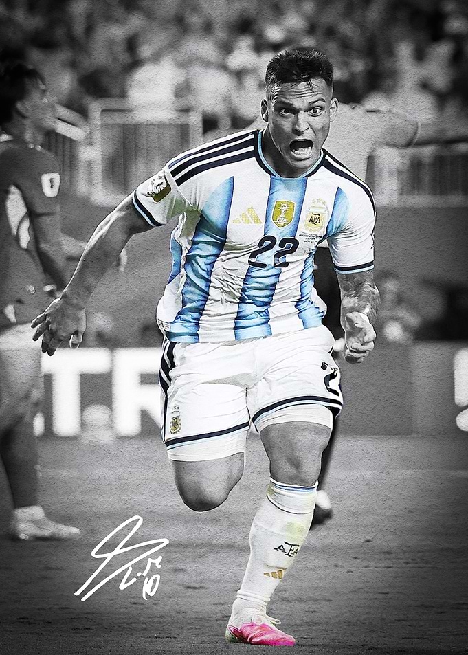 Lautaro Martinez Argentina Soccer Art