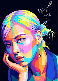 Rosé Pop Art Portrait