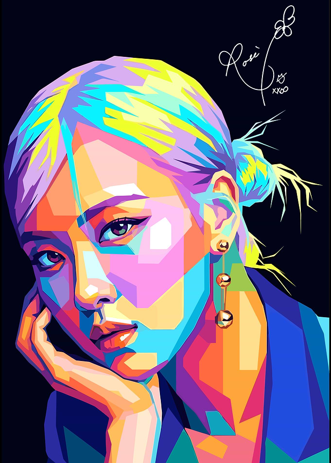 Rosé Pop Art Portrait