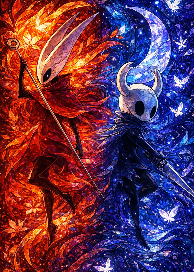 Hollow Knight Stained Glass Art
