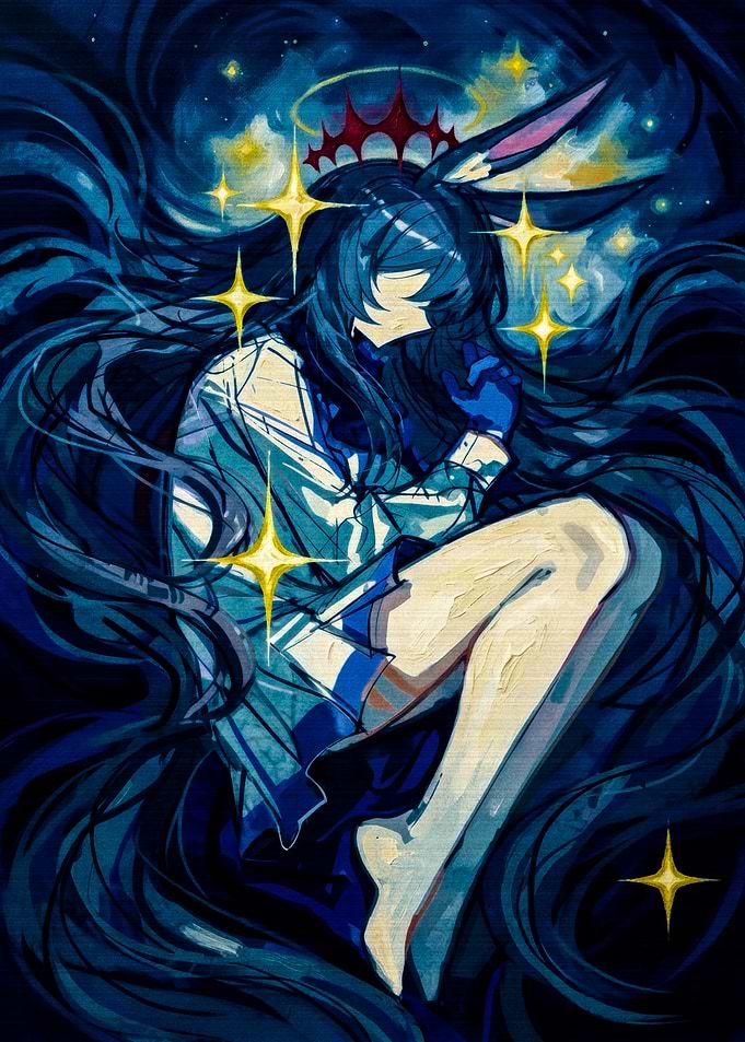 Anime Girl with Bunny Ears