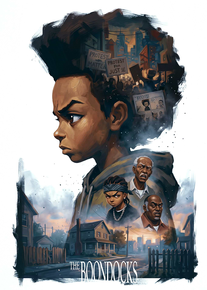 The Boondocks Artistic Character Poster