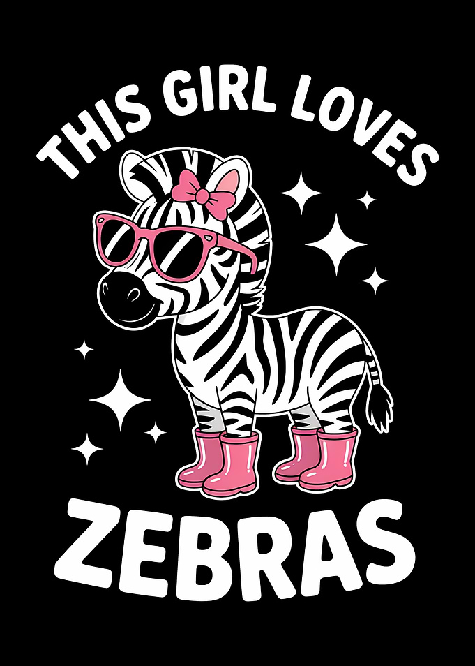 Cute Zebra Girl Graphic Design