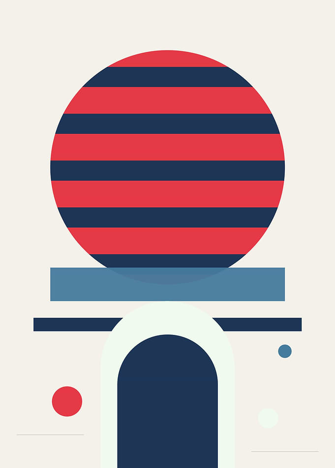 Minimalist Geometric Abstract Composition