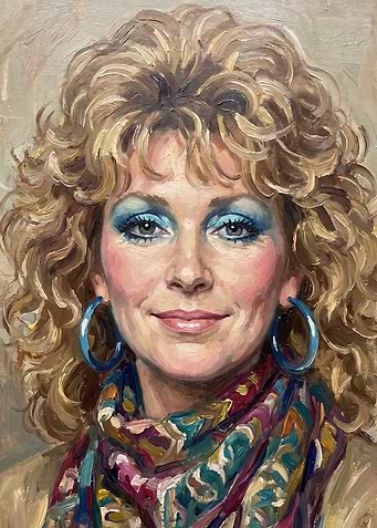 Oil Portrait of Blonde Woman