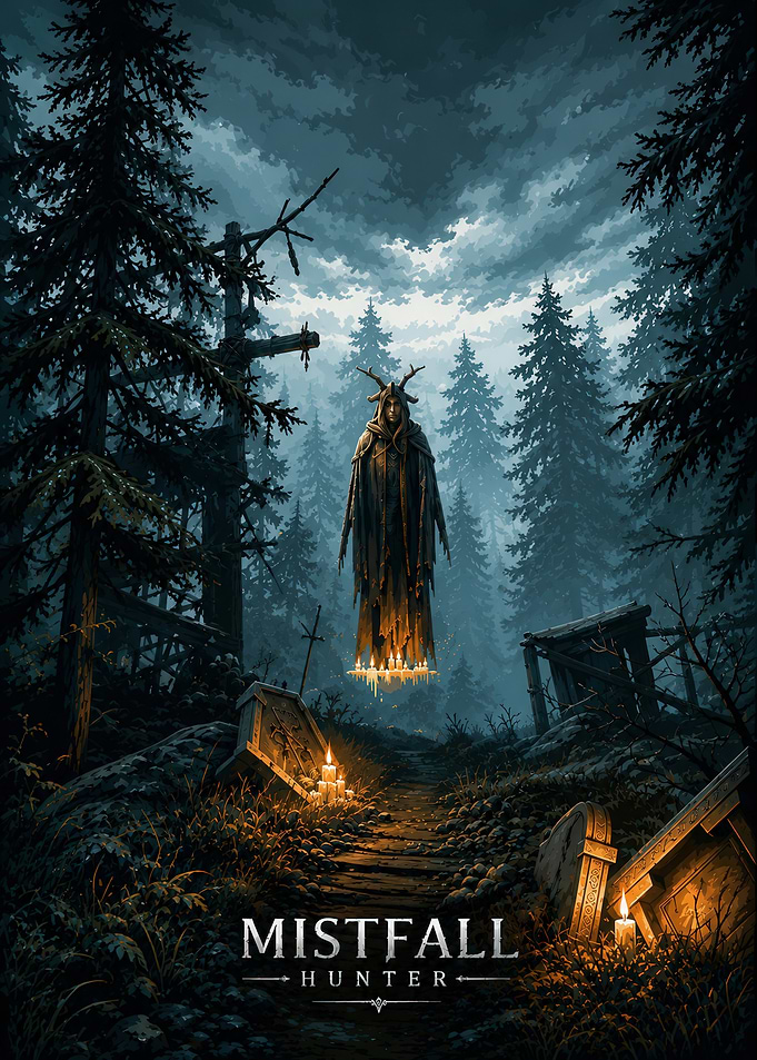 Mistfall Hunter Dark Fantasy Poster