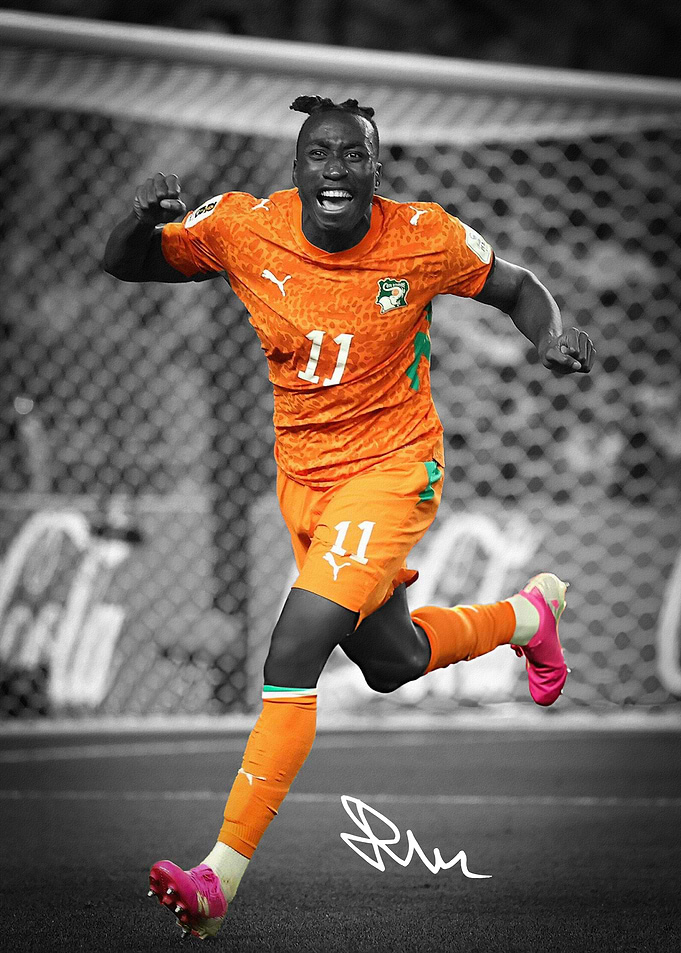 Yan Diomande Celebrating Goal