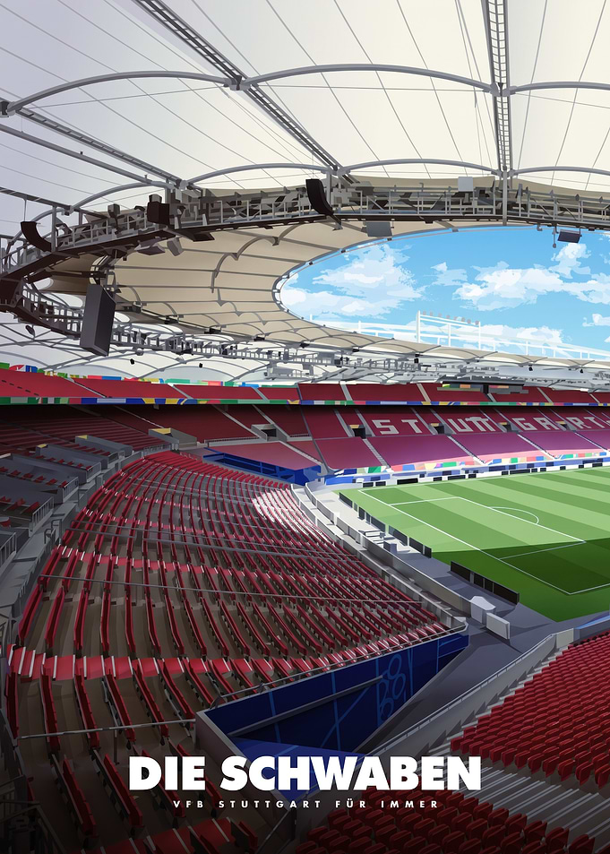 VfB Stuttgart Stadium Poster