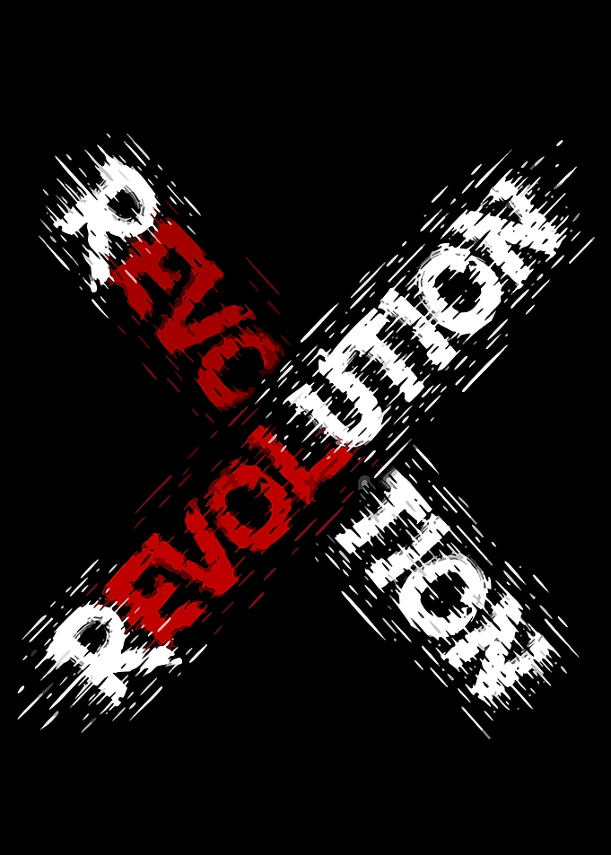Revolution Text Art Design