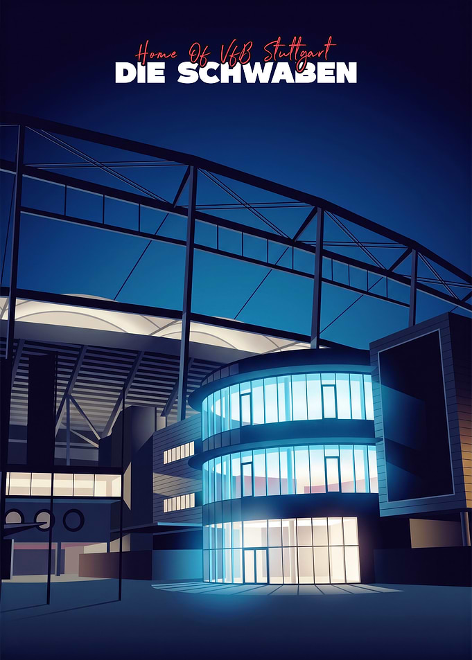 VfB Stuttgart Stadium Poster