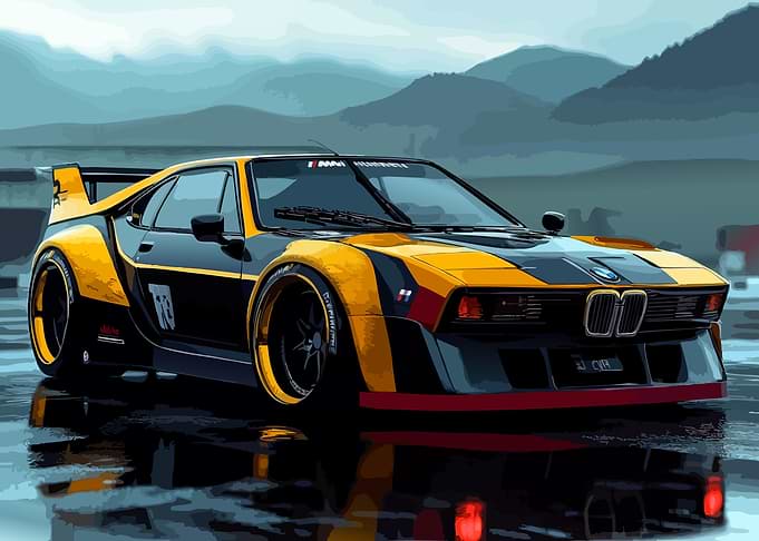 Custom Yellow and Black BMW M1