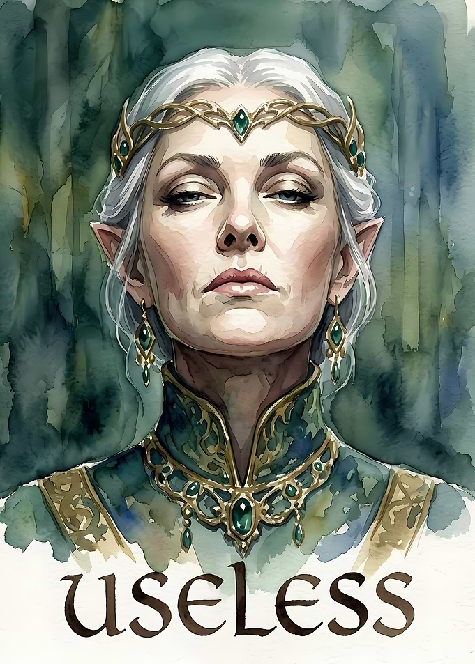 Watercolor Portrait of an Elven Queen