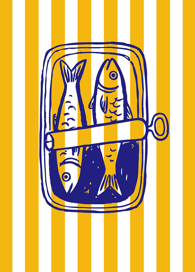 Sardines in a Can Illustration