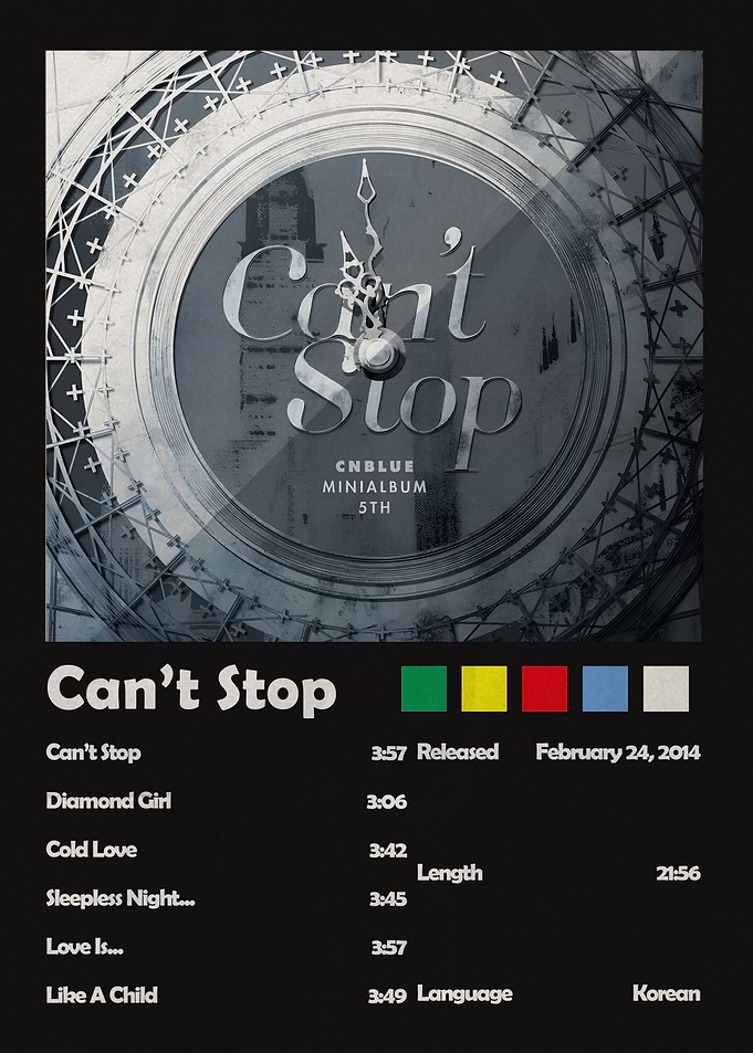 CNBLUE Can't Stop Album Poster