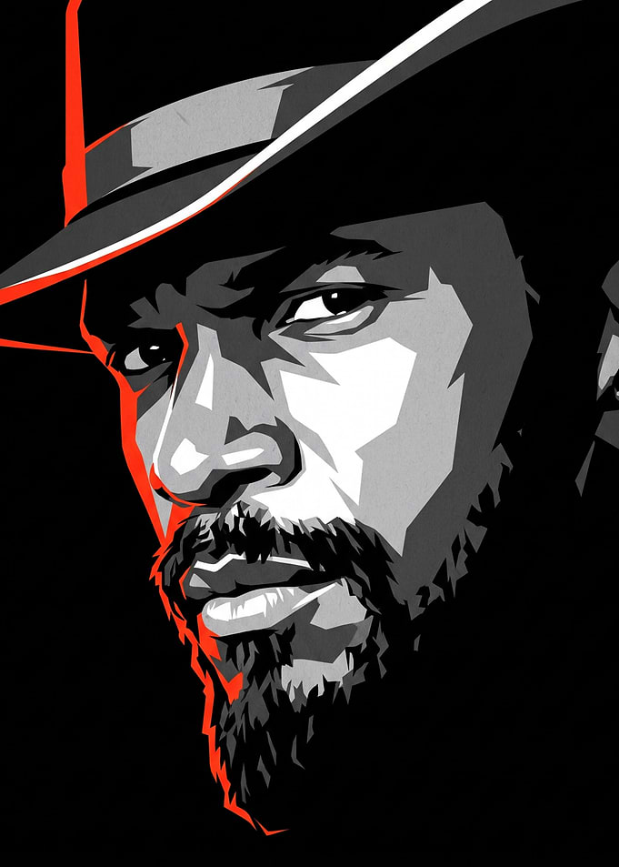 Django Unchained Minimalist Portrait