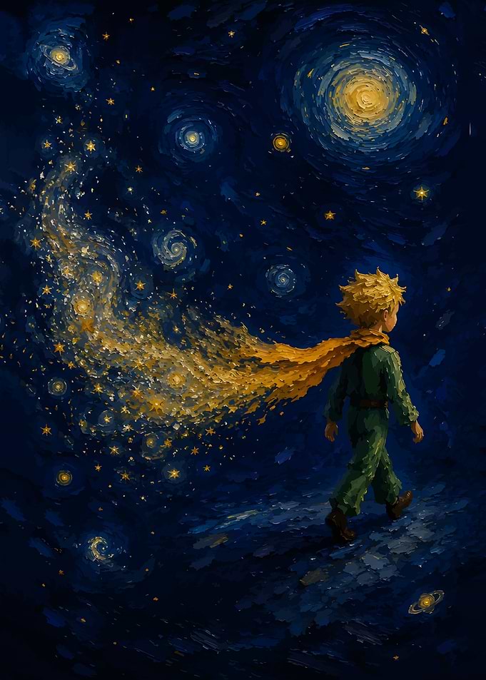 The Little Prince Starry Night Art