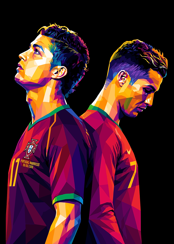 Cristiano Ronaldo Low Poly Art