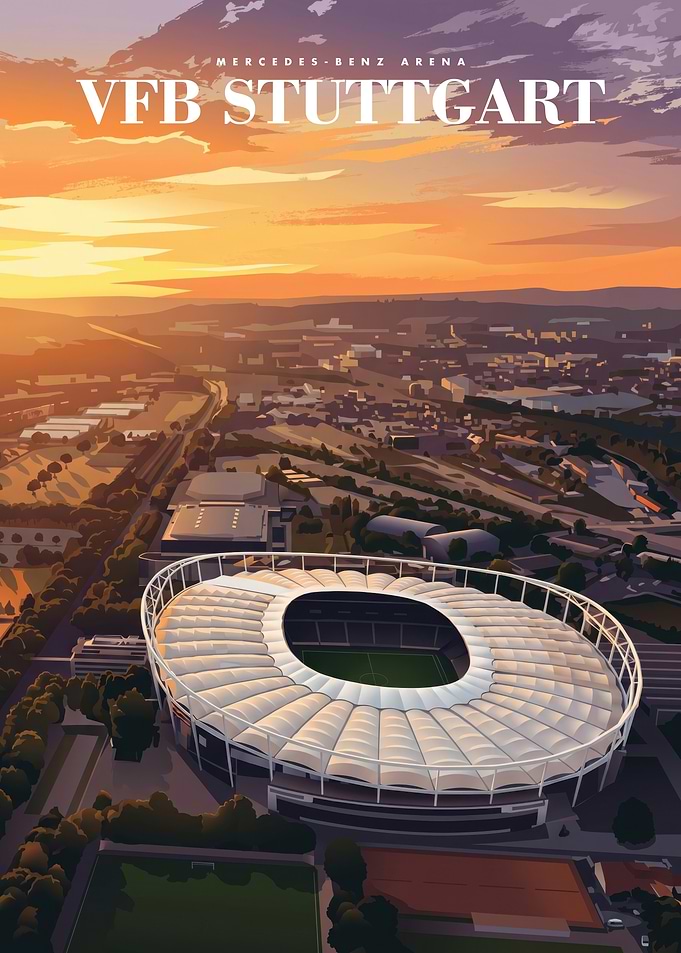 VfB Stuttgart Mercedes-Benz Arena Poster