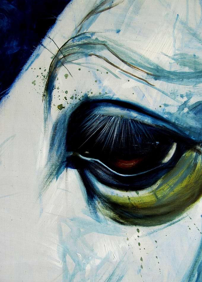 Close-up Painting of a Horse Eye