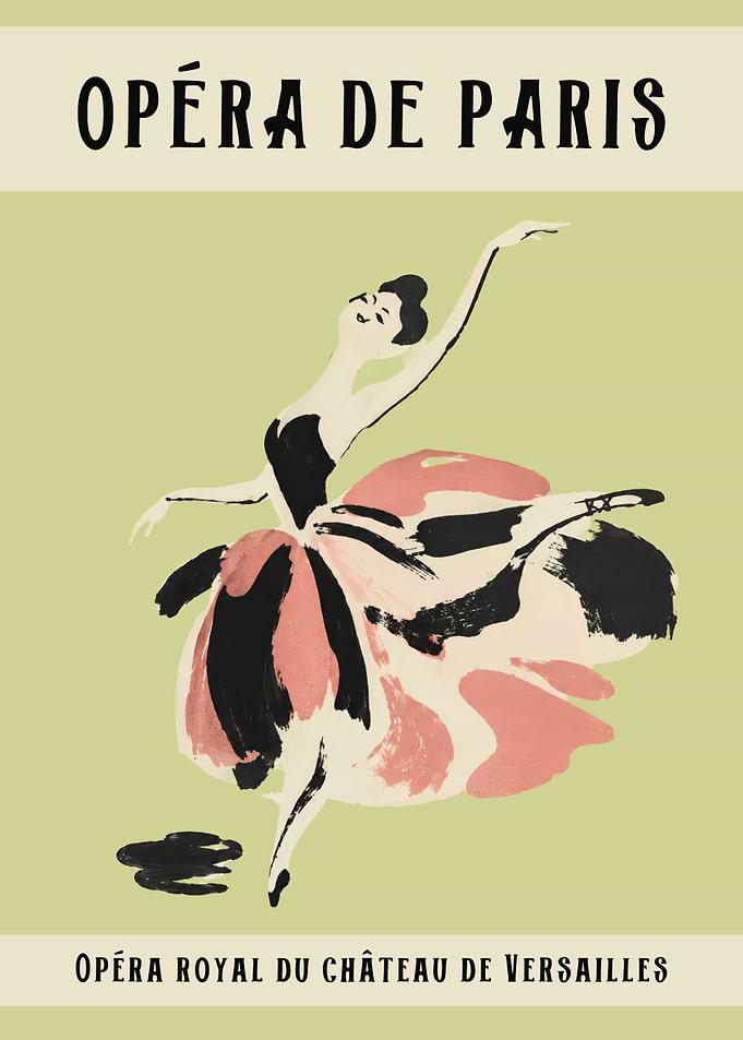 Vintage Opera de Paris Ballet Poster