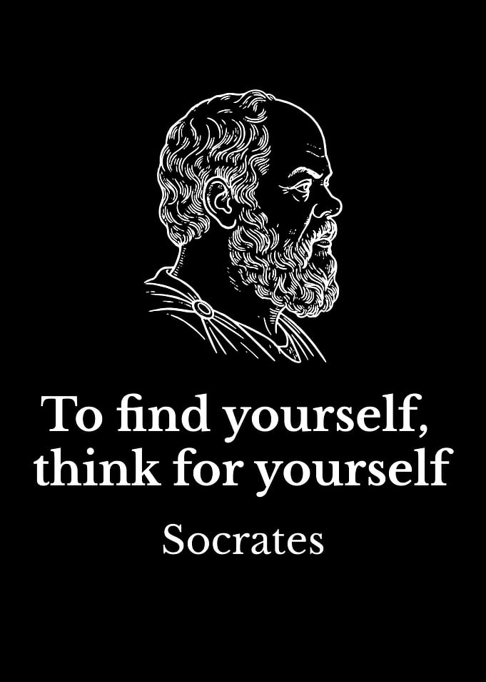 Socrates Quote Minimalist Poster