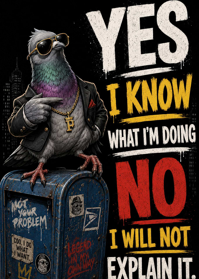 Cool Pigeon Boss Motivational Poster