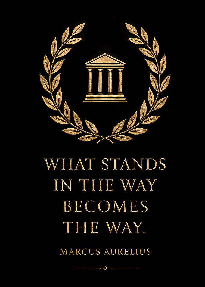 Marcus Aurelius Stoic Quote Poster