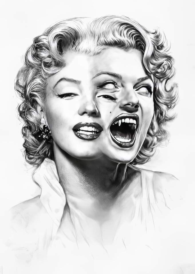 Marilyn Monroe Vampire Transformation Portrait