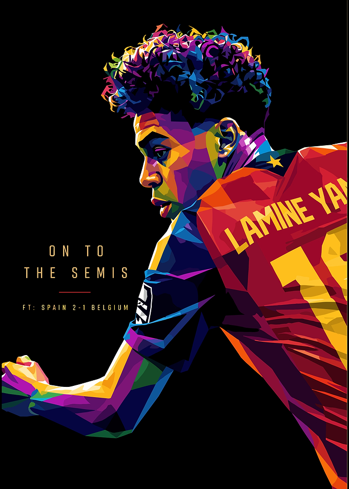 Lamine Yamal WPAP Pop Art Poster