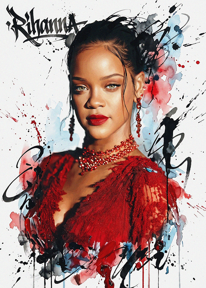 Rihanna Artistic Portrait