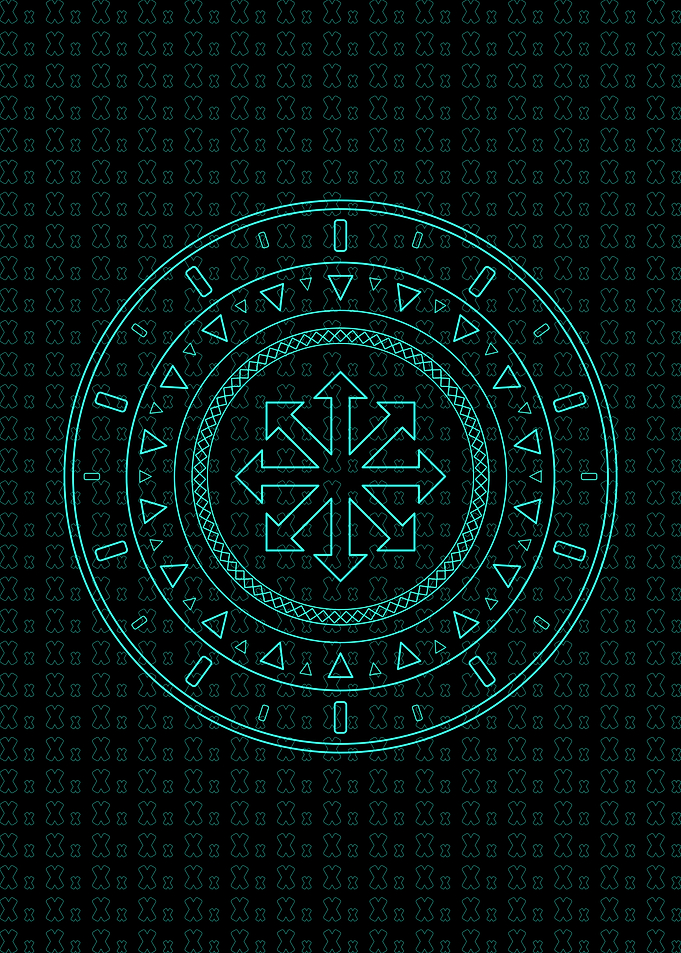 Neon Chaos Symbol Mandala