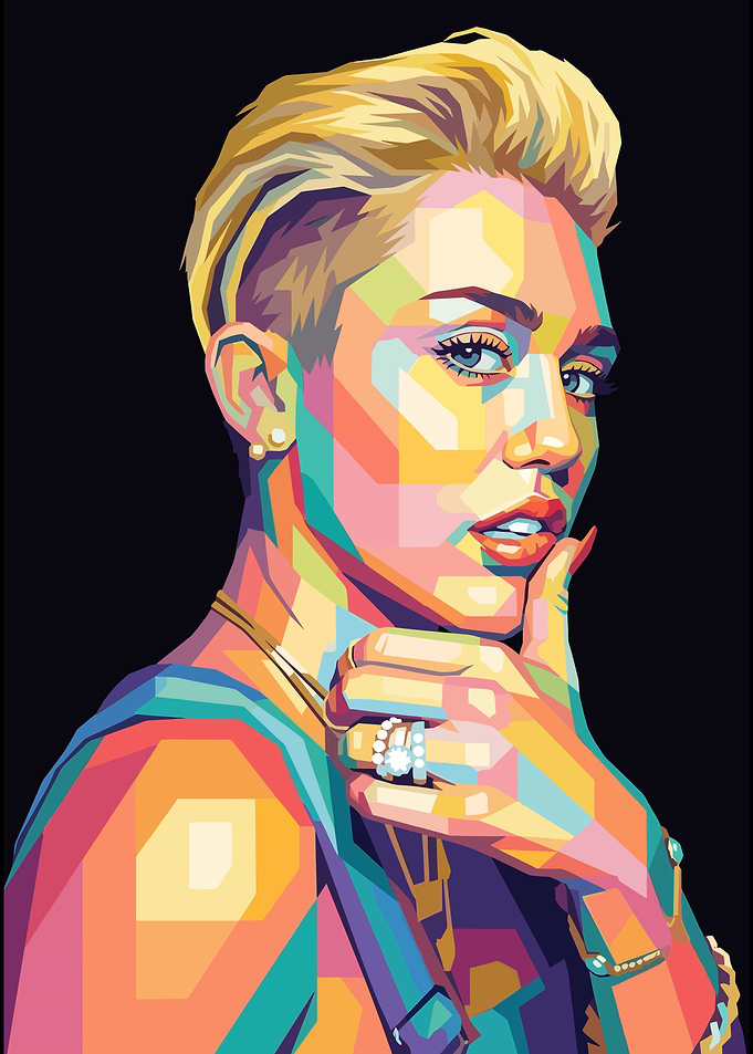 Miley Cyrus Pop Art Portrait