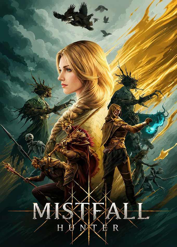 Mistfall Hunter Fantasy Game Poster