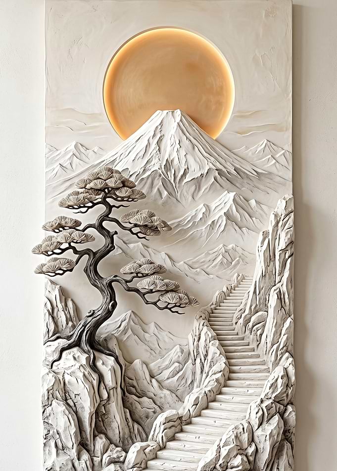3D Relief Mount Fuji Wall Art
