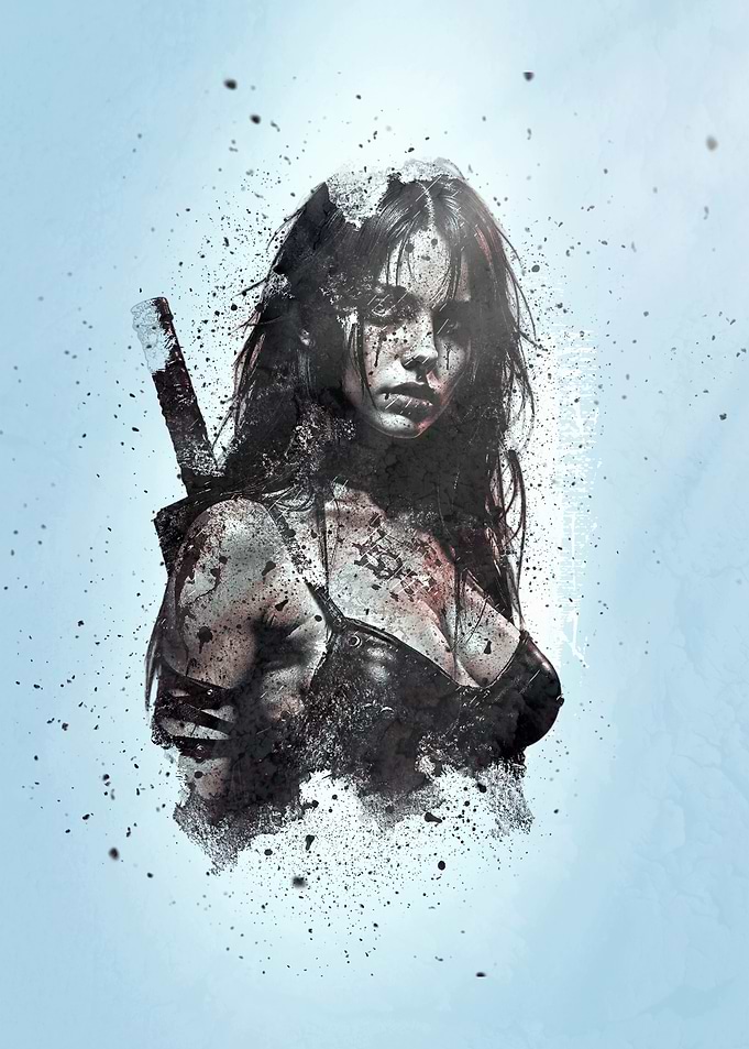 Warrior Woman Digital Portrait