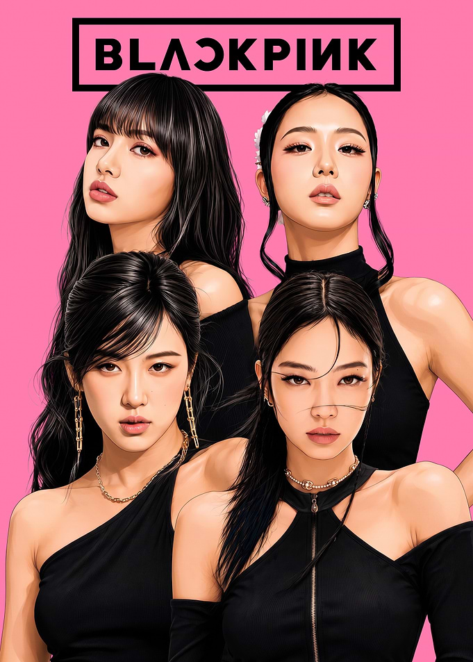 BLACKPINK K-Pop Group Portrait