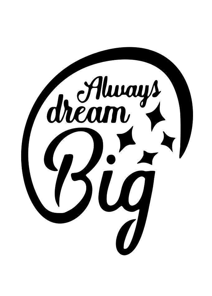 Always Dream Big Typography Design
