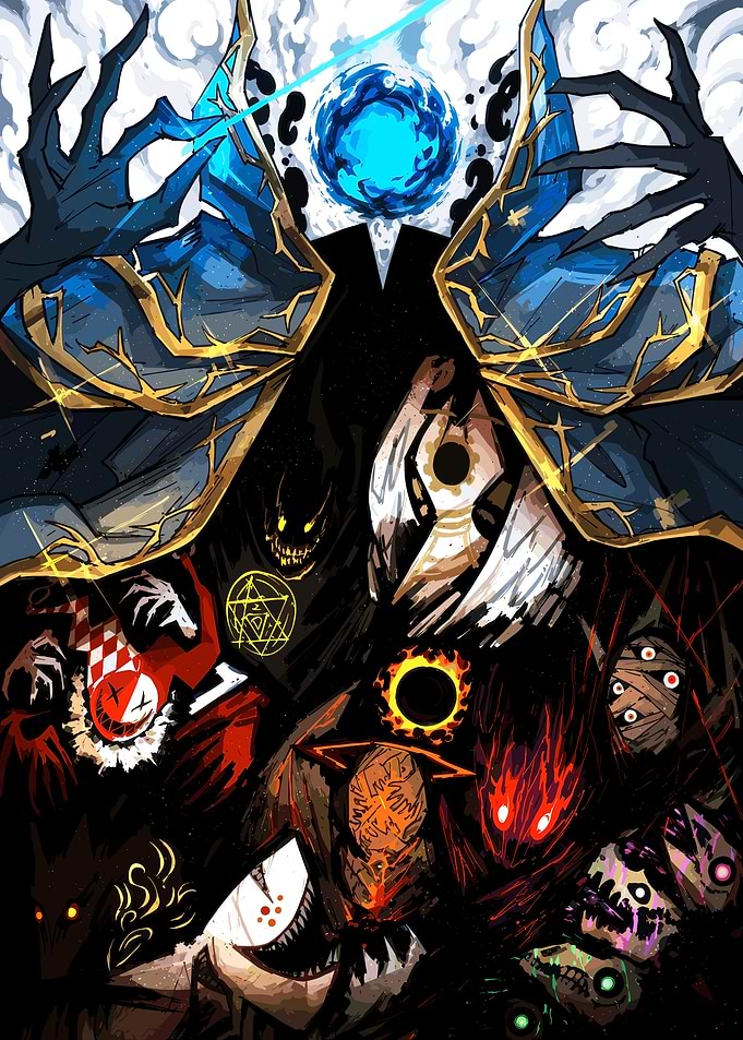 Dark Fantasy Eldritch Horror Collage