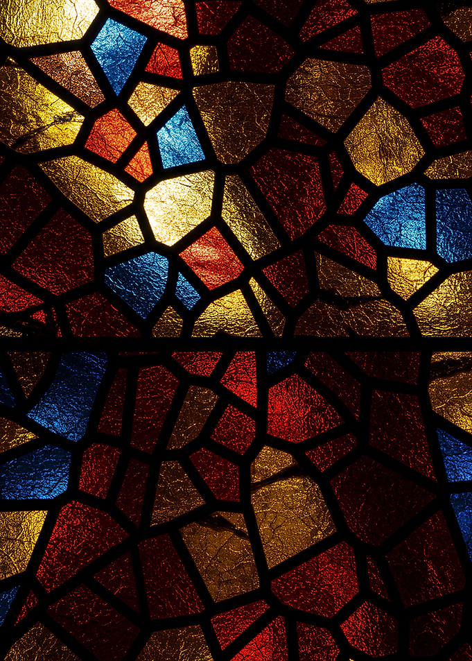 Colorful Stained Glass Mosaic Pattern