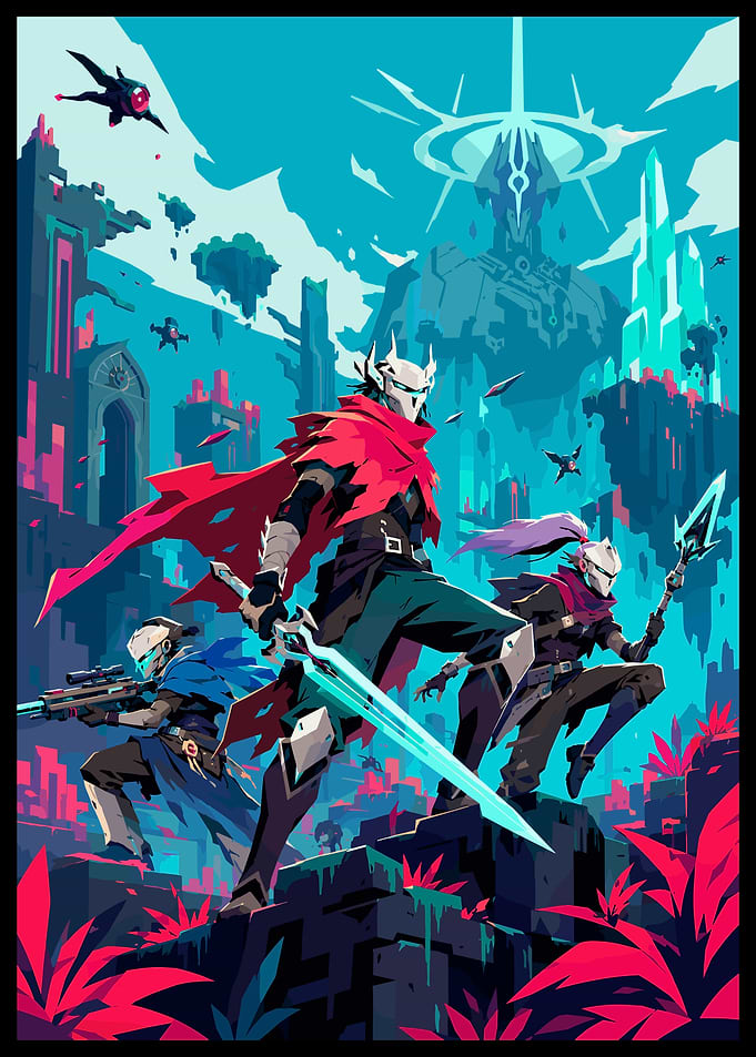 Pixel Art Fantasy Warriors Squad