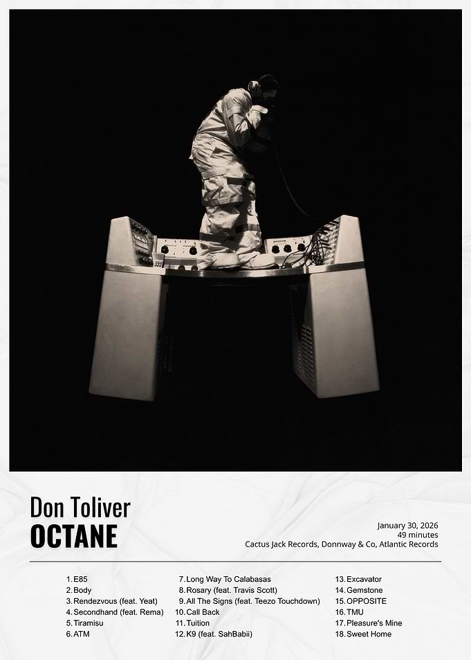 Don Toliver Octane Album Poster