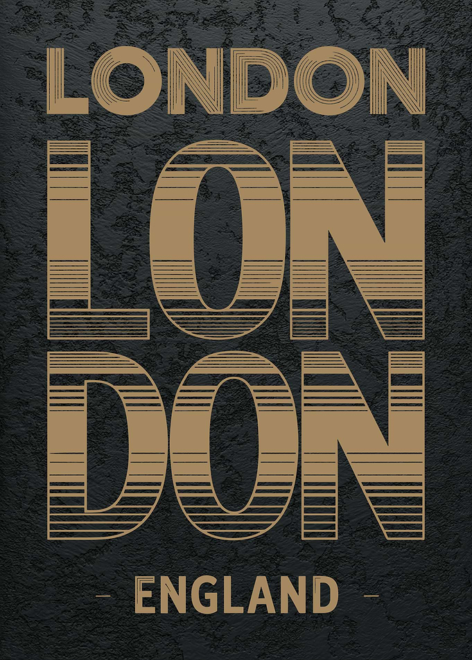 London England Typography Poster