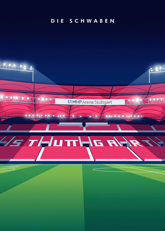 MHP Arena Stuttgart Minimalist Poster