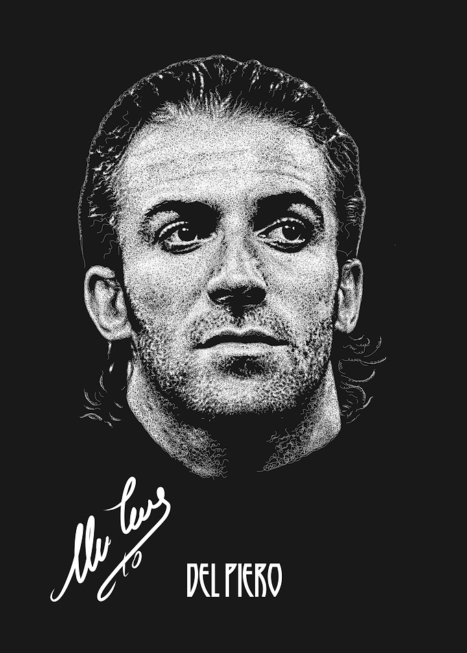 Alessandro Del Piero Portrait Poster