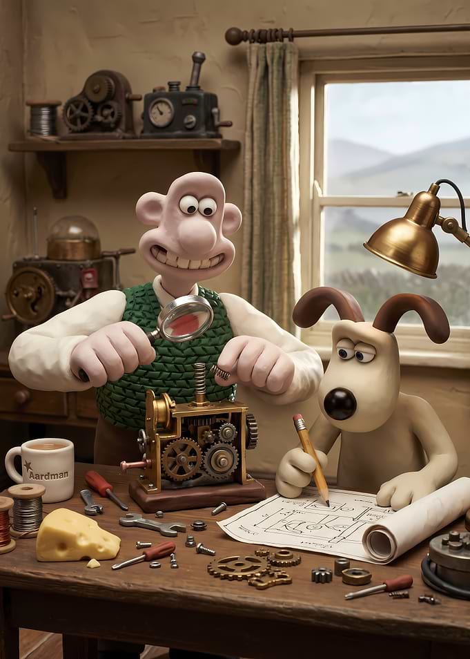 Wallace and Gromit Working Together