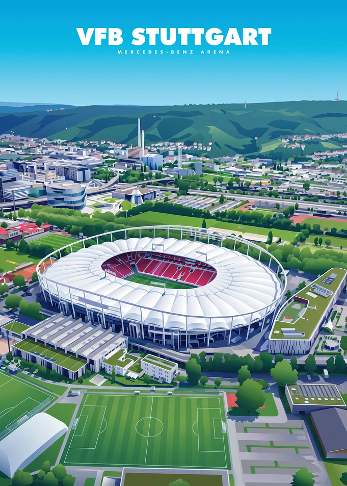 VfB Stuttgart Mercedes-Benz Arena Illustration