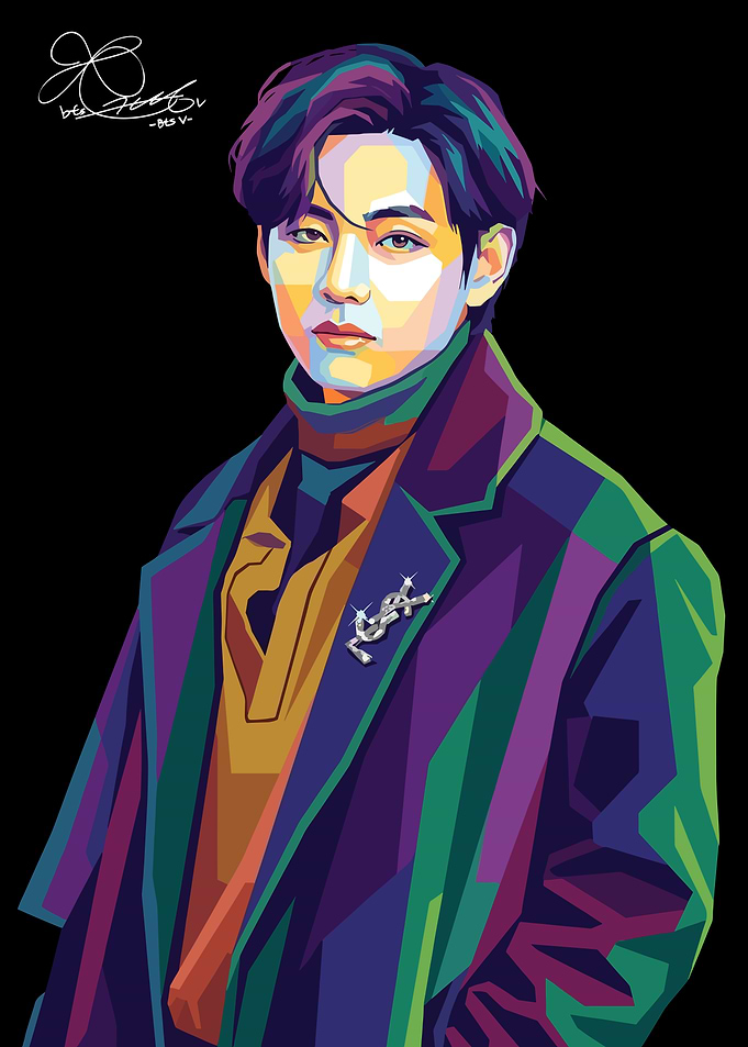 V BTS Pop Art Portrait