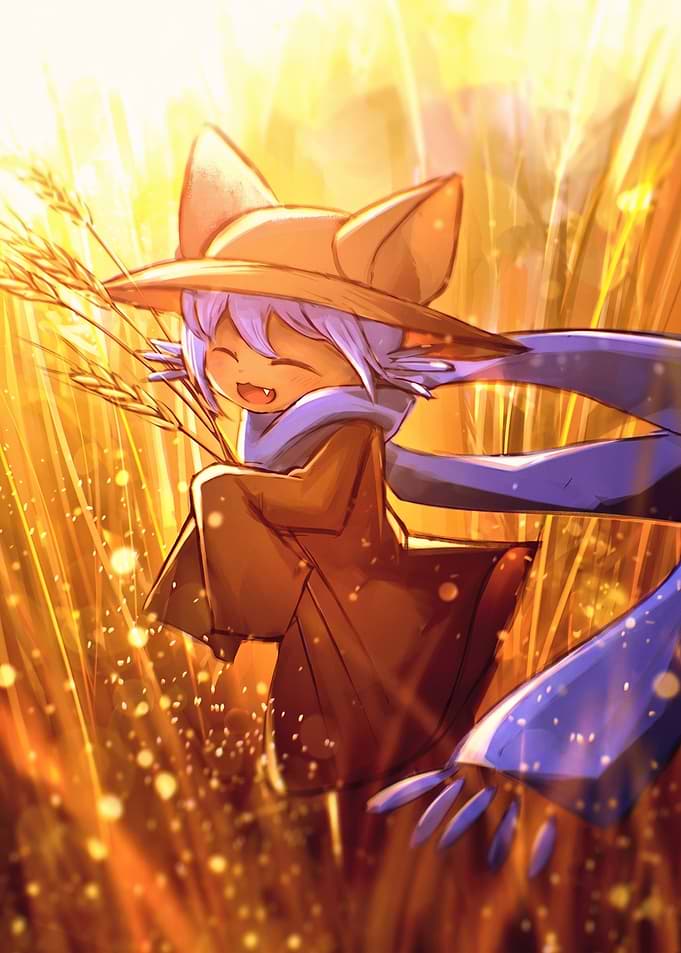 Niko from OneShot in wheat field