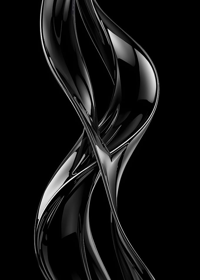 Abstract Black Liquid Wave Form