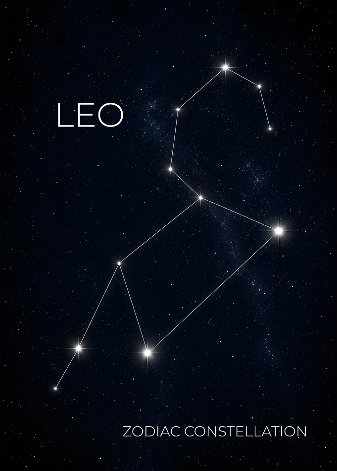 Leo - The Lion Constellation Poster